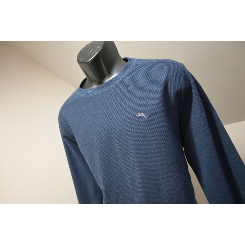 Tommy Bahama Thermal Shirt Mens Large Navy Blue Long Sleeve Marlin Excellent